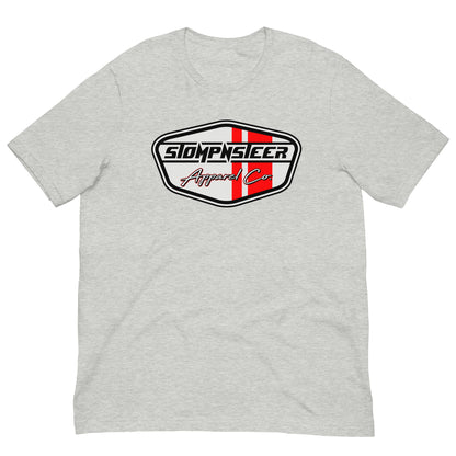2024 Stompnsteer Badge Logo Tee - Tri-blend Red Stripes