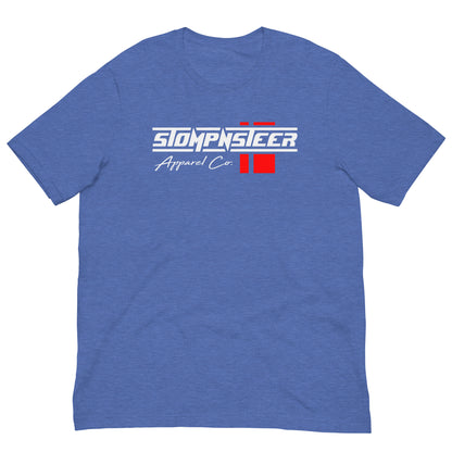 2024 Stompnsteer Logo Tri-Blend Shirt - Red Stripe